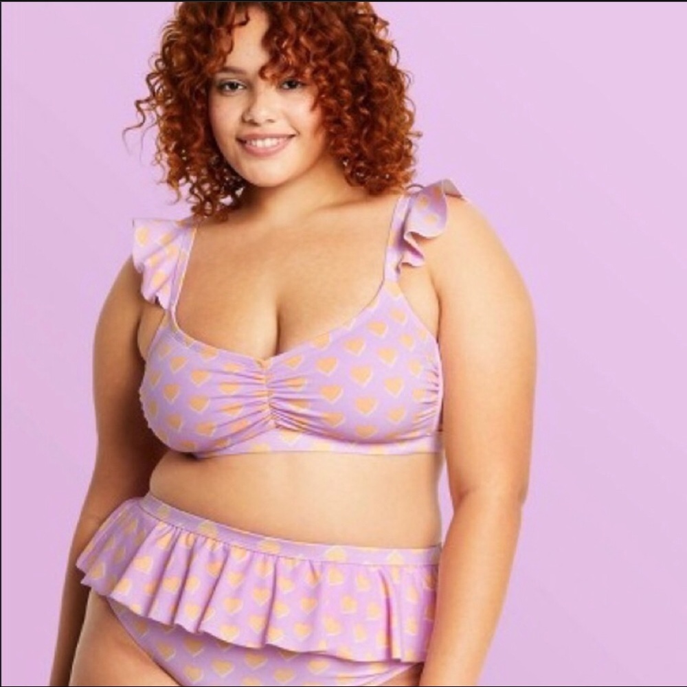STONEY CLOVER LANE | NWT Heart Print 2 Piece Bikini | 2X